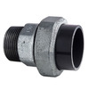 Sleeve union PVC-U/malleable (GY) metric - cylindrical external thread BSPT 723.530.806 PN16 20mm x 1/2"